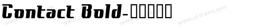 Contact Bold字体转换